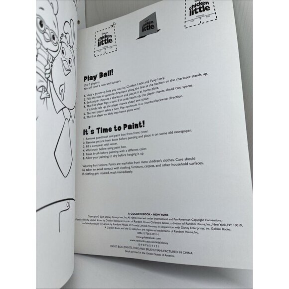 Disney Chicken Little Hometown Superstar Coloring Paint Activity Book unused - Picture 13 of 15